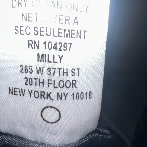 Milly Textured Wool Black Lined Knee Length Pencil Skirt EUC Size 4 - Picture 7 of 7